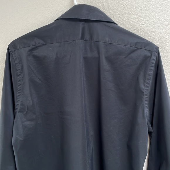 Van Heusen Extreme Black Regular Fit Long Sleeve Dress Shirt, Size Small 32/33 - Picture 7 of 14
